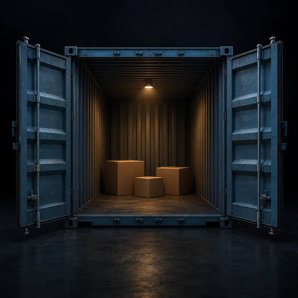 An opened parcel being checked before acceptance